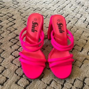 Hot pink sandals! Size 7.5